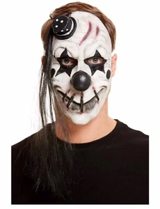Smiffys Scary Clown Latex Mask, White Halloween Circus Killer Clown Dressing Up - Picture 1 of 1