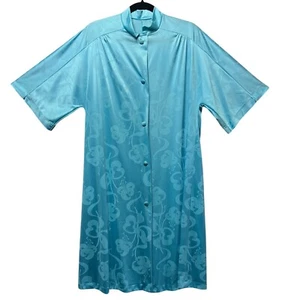 Vintage 70s Vanity Fair Robe House Coat Lounger Cover Up Floral Print Medium - Picture 1 of 9