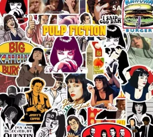 Pulp Fiction Stickers 50pk Mixed Movie Themed Pulp Fiction Random Funny Stickers - Picture 1 of 11