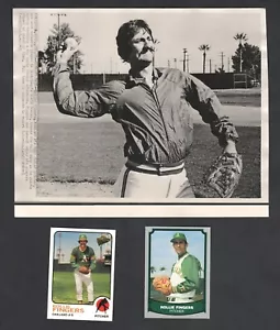 1975 Press Photo Rollie Fingers Oakland Athletics World Series MVP, 2 FREE CARDS - Picture 1 of 3