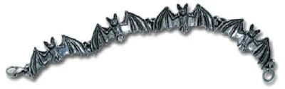 Bracciale In Peltro ALCHEMY GOTICO BAT CHAIN - Immagine 1 di 3
