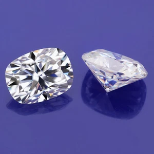 4x6 ~ 10x14mm weiß D Farbe VVS1 Kissen geschnitten Moissanit Stein mit Zertifikat - Bild 1 von 12