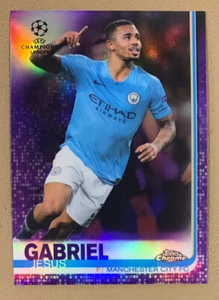 2018 Topps Chrome Champions League Gabriel Jesus Purple Wave SP Refractor /250 - Bild 1 von 3