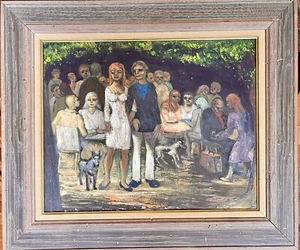Pintura al óleo moderna sobre lienzo ALBERT PELS de mediados de siglo MARCO CASTAÑO GUSANO - Imagen 1 de 15
