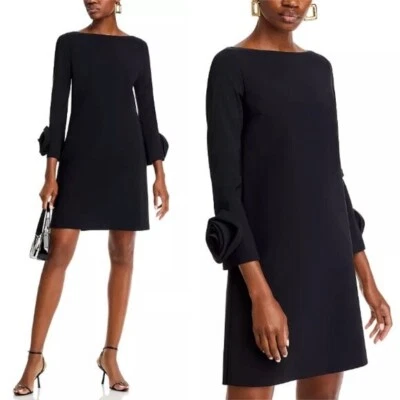 Vestido novo com etiquetas Chiara Boni La Petite Robe Sekil Rosette gola barco tamanho 40/EUA 4 - Imagem 1 de 4