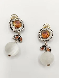 POGGI PARIS Boucles d'oreilles Clips Vintage Cristaux Swarovski - Imagen 1 de 9