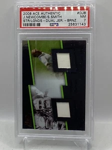 2008 Ace Grand Slam II Stars/Legends Dual Jersey #8 Newcombe/Smith PSA 7 - Picture 1 of 2