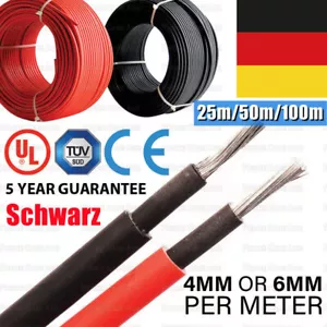 4mm2 6mm2 Solarkabel Solarleitung Kupferkabel Photovoltaik PV Kabel Solarsteck - Bild 1 von 15