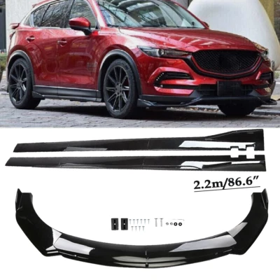 Front Bumper Lip Spoiler Splitter Side Skirt For Mazda CX3 CX-30 CX-50 CX9 Gloss Foto 1 de 4