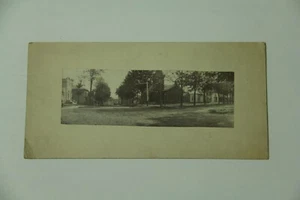 Antique Cabinet Photo Small Town City Scene Street Houses 9" x 4" - Picture 1 of 4