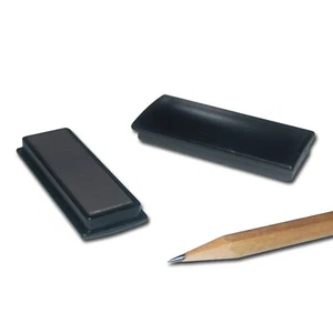 10 Pinnwand Magnete 55x22x8 mm Schwarz Memomagnet Büro Office Tafel Schule Eckig - Bild 1 von 1