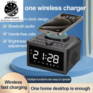 S31 Nachttischwecker mit USB-Ladegerät, Bluetooth, UKW-Radio, LED-Display - Bild 1 von 10