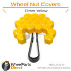 Yellow Wheel Nut Bolt Covers 17mm GEN2 For Citroen C5 [DC/DE Facelift] 04-08 Citroen C5