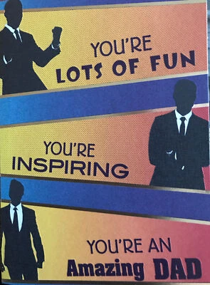 Your An Amazing Dad, Happy Father’s Day, Man In Black Suit, Tarjeta de felicitación Foto 1 de 3