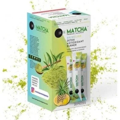 Matcha Bromelain Lemon & Green Tea Detox Japanese Antioxidant Burner 20 Sachets - Image 1 of 3