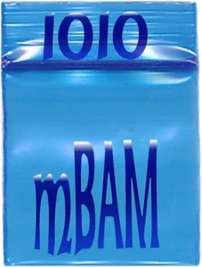 Paquete de 100 BOLSAS AZULES 1010 Apple con cremallera 1.0X1.0" mini bolsas de color con cremallera - Imagen 1 de 12