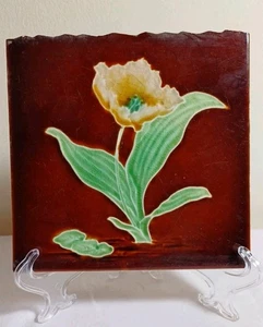 Art Nouveau Tile Original. 15cm X 15cm Square. - Picture 1 of 8
