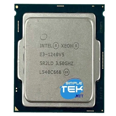 Intel Xeon E3-1240 V5 SR2LD 3.50GHz Max 3.90GHz 4C/8T 80W TDP LGA Refurbished - Image 1 of 3