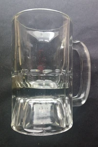 Taza gruesa vintage transparente años 70 barware vidrio 8 oz raíz cerveza barril - Imagen 1 de 10