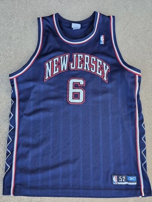 Vintage Mens Reebok New Jersey Nets Kenyon Martin Authentic Jersey Size 52-Blue - Image 1 of 4