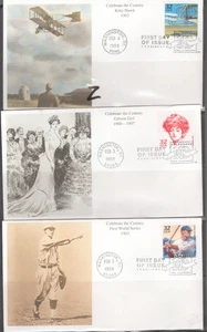 1998 Set of 15 FDCs - Scott# 3132 - Celebrate the Century 1900's - Mystic Cachet - Picture 1 of 1