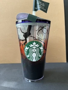 NEU Starbucks 2022 Herbst Halloween Raven's Perch Glow in the Dark 16oz Tumbler - Bild 1 von 4