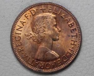 * 1964 PENNY STUNNING RED COLOUR EXAMPLE UNCIRCULATED TONED  #YHL88 - Picture 1 of 8