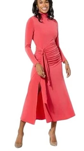 Colleen Lopez Ruched Mock Neck Dress MEDIUM (245) - Picture 1 of 5