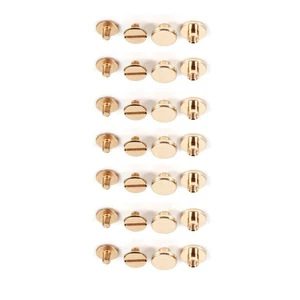 10sets 5/6.5/8mm Solid Brass Button Stud Screw Nail Screwback For Leather Ri XG5 - Picture 1 of 12