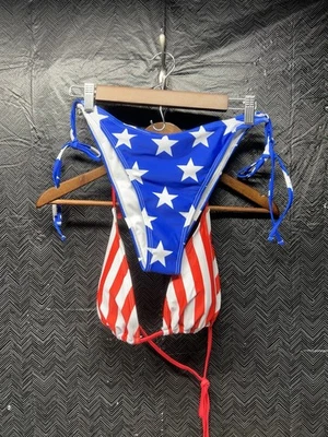 Women’s American Flag Bikini Swimsuit Swimwear 3xL Running A Little Small Cheeky - Image 1 of 4