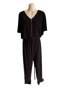 CHICO’S Black Jersey Oversized Jumpsuit 0 EUC $139 - Picture 1 of 5