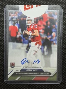 2024 Topps Now Drake Maye Rookie Auto Sealed 04/25 - Bild 1 von 2
