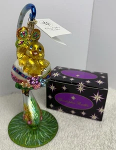 Radko 3" Spring Break Ostern Küken Glas Ornament 2001 Schmetterling Ei - Bild 1 von 10