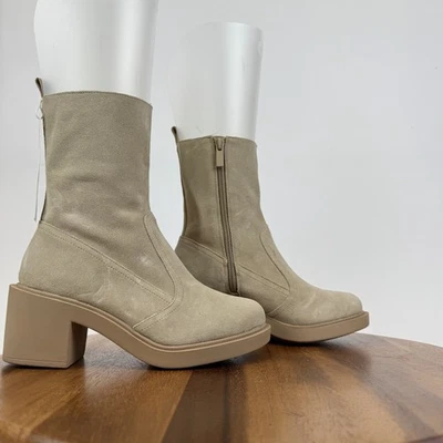 Nuevas botas de plataforma Andre Assous Gloria marfil gamuza tacón talla 5 M para mujer nuevas sin caja Foto 1 de 4