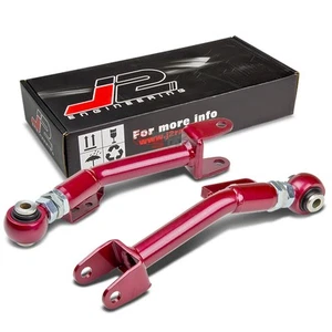 J2 FOR FRS/BRZ GT86 RED STEEL ALLOY REAR TRAILING ROD ARM SUSPENSION CONTROL KIT - Picture 1 of 1