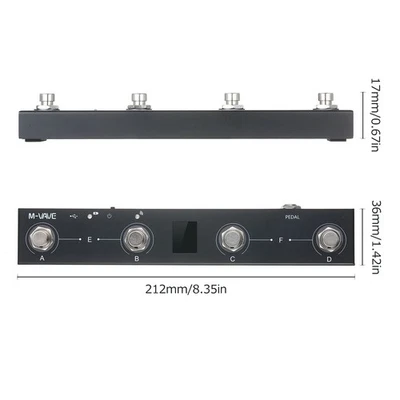 MARKENLOS M-VAVE Chocolate BT Wireless MIDI Controller Rechargeable 4 Buttons Portable TOS