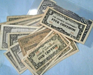 JAPAN/PHILIPPINES (19) WWII Japanese Occupation Banknotes - Picture 1 of 4
