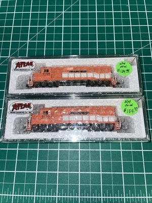 New! N-Scale Atlas 40-005-253, 254 GP40 CSX MOW $309.90 Make offer Pair - Image 1 of 4