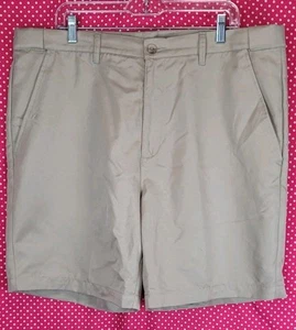 NWT Croft & Barrow Men Shorts Khaki Flat Front Easy Care Classic Stretch Sz 40 - Picture 1 of 3