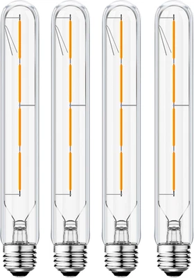 E26 LED Tubular Bulbs,Soft White 3000K,T10 Dimmable LED Bulb,8.9In Tube Edison L - Image 1 of 4