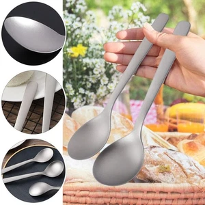Long Handle Titanium Spoon Environmental Cutlery Fork Chopsticks Outdoor Tool - Picture 1 of 19