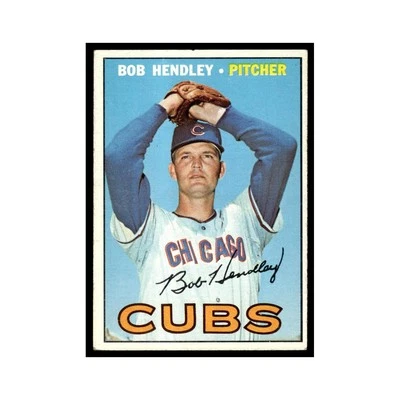 Bob Hendley 1967 Topps #256 Chicago Cubs Baseball Card EX - Image 1 of 3