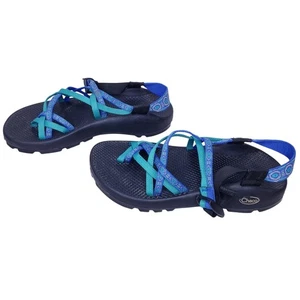 CHACO ZX/2 Classic Performance Strappy Sandal w Vibram Sole Blue Green Women's 9 - Picture 1 of 15