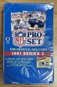 1991 Pro Set Football Factory Sealed Series 1 Wax Box - 36 Packs - Bild 1 von 2