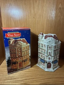 1992 Mervyn’s Village Square Thompson’s Book Store Weihnachtsdorf beleuchtet - Bild 1 von 8