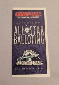 1998 MLB ALL-STAR BALLOT COLORADO ROCKIES COORS FIELD COMP USA - Picture 1 of 3