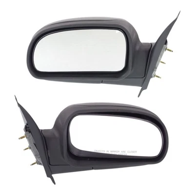 Juego de 2 espejos retrovisores manuales para Chevrolet Trailblazer 2002-2009 manuales plegables negros Foto 1 de 4