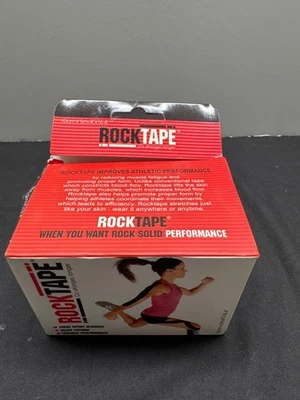RockTape Kinesiology Tape 10cm x 5m Red Black Athletic Support - Image 1 of 4