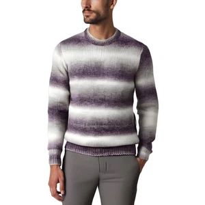 Perry Ellis Mens Purple Ombre Knit Crewneck Sweater XL BHFO 8832 - Picture 1 of 1