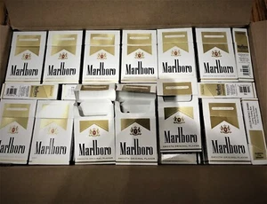 98 Empty Marlboro Gold Hard Pack Points Spent Cellophane Foil Removed NO TOBBACO - Picture 1 of 1